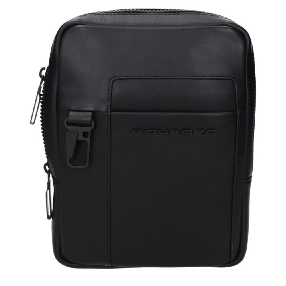 Piquadro Black Leather Crossbody Men's Bag